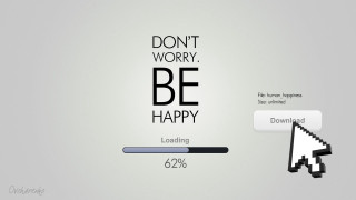 Computer mouse message happy loading - expressive free wallpaper for desktop