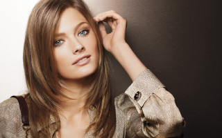 Woman brown shirt brown tie - a brown shirt free wallpaper