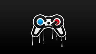Video game controller red blue - button free wallpaper