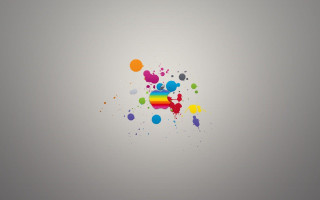 Rainbow colored object white background - surreal design free wallpaper