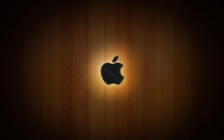 Wooden apple logo light shining 2 - a light shining free wallpaper for desktop