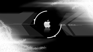 Apple logo black background white - el lissitzky free wallpaper