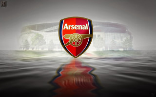 Red black soccer badge water - video art free wallpaper