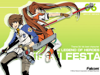 Anime heroes fifisia daualset couple - a couple of anime characters holding swords free wallpaper