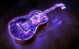 Guitar toy decorated strings wooden - thing free wallpaper