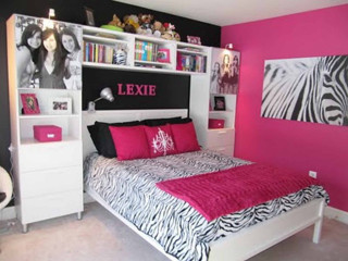 Zebra print bedroom pink accents - book free wallpaper for desktop