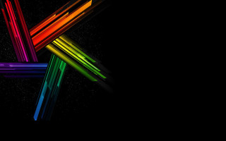 Colored sticks dark space stars - a black background free wallpaper for desktop