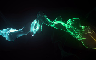 Green blue smoke swirls dark 2 - the dark sky free wallpaper for desktop