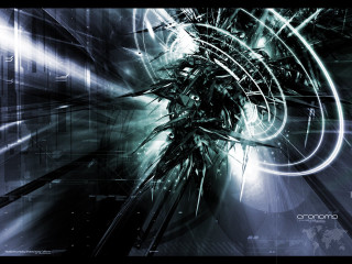 Futuristic spiral structure computer generated - cyberpunk art free wallpaper for desktop