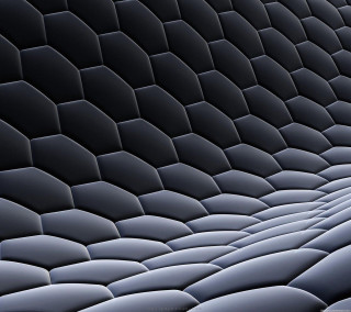 Black white snake skin honeycomb - generative art free wallpaper for tablet