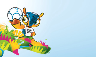 Cartoon cat soccer ball blue - a splash of paint free wallpaper