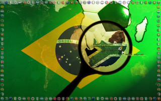 Magnifying glass dog brazil flag - a magnifying glass free wallpaper