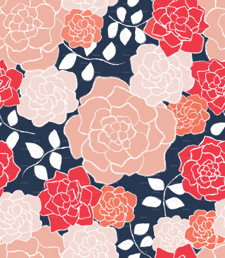 Flower pattern black background pink - a screenprint free wallpaper for tablet