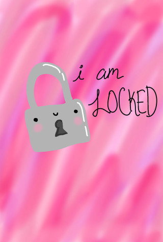 Lock face i am locked - free neon wallpaper for mobile
