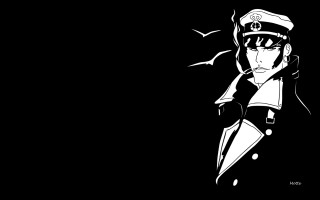 Black white drawing man uniform - tom of finland free wallpaper