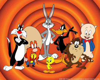Cartoon characters circle group center - a circle together free wallpaper