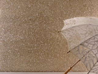 White umbrella brown handle pointillism - a white umbrella free wallpaper