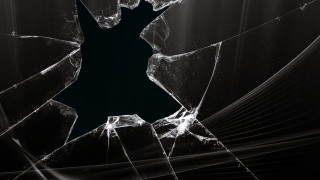 Broken glass window black white 5 - broken free wallpaper