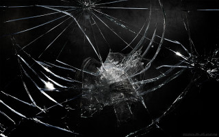 Broken glass window black white - broken free wallpaper