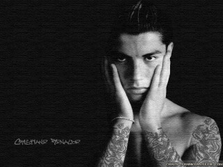 Man tattoos hands face looking - handsome free wallpaper