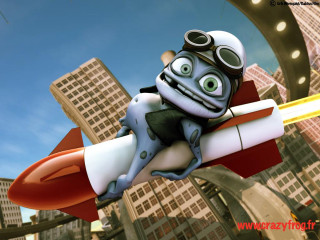 Cartoon character flying rocket city - a rocket free wallpaper