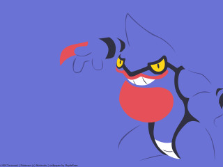 Cartoon character red ball mouth - a red ball free wallpaper