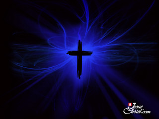 Cross blue background lightning effect - lightening free wallpaper for desktop