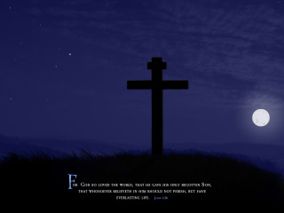Cross hill sky moon quote - the book free wallpaper