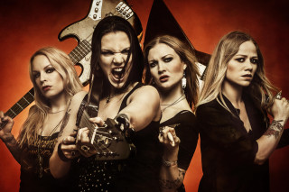 Women guitars photo studio red - guitar free wallpaper for desktop