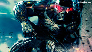 Futuristic man suit gun helmet 2 - his hand and a helmet free wallpaper