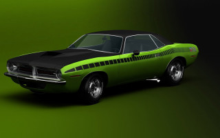 Green car black top black - a green car free wallpaper
