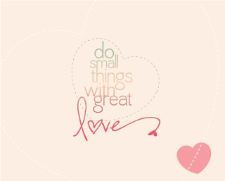 Heart message dottedline microscopic love - a message free wallpaper
