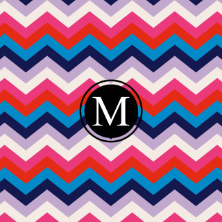 Colorful chevron pattern monogram m - maximalist free wallpaper for tablet