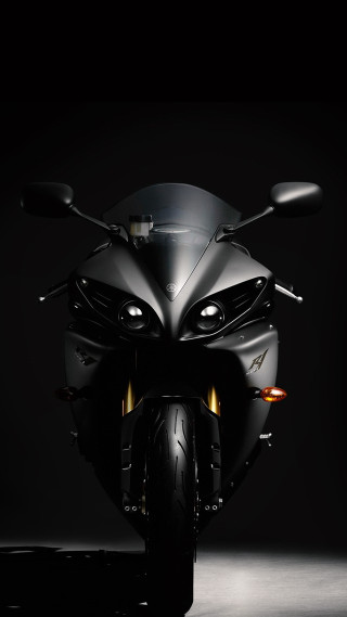 Black motorcycle digital rendering front - the front free wallpaper for mobile