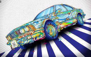 Colorful car hood striped floor - floor free wallpaper for desktop