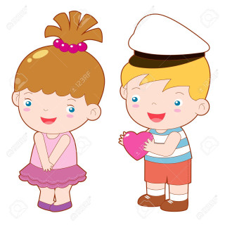 Boy girl sailorhats hearts naiveart - araceli gilbert free wallpaper for tablet