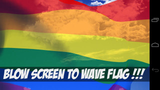 Rainbow flag blow screen wave - flag free wallpaper