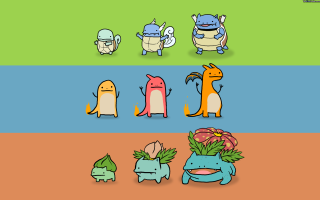 Cartoon characters expressions colorful series - a series free wallpaper