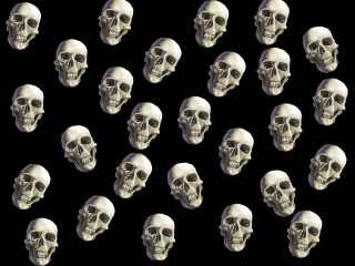 Skulls different sizes shapes bunch - skull free wallpaper