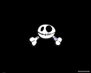 Skull crossbones black background image - a skull free wallpaper for desktop