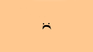 Frown yellow background black outline - free minimalism wallpaper