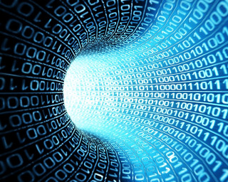 Blue black background circular pattern - a white center in the middle free wallpaper