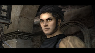 Man beard black shirt building - a beard free wallpaper