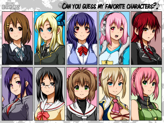 Anime characters expressions diverse faces 8 - the caption free wallpaper