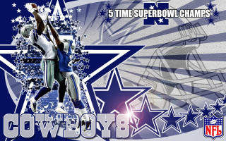 Football player jumping stars cowboys - the upper corner free wallpaper