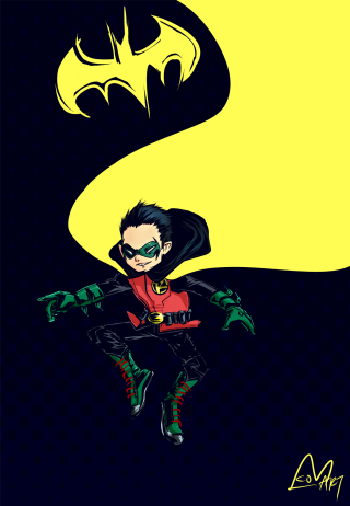Batman character black background yellow - dustin nguyen free wallpaper for mobile
