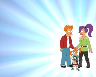 Cartoon man woman handshake child - a child free wallpaper for desktop