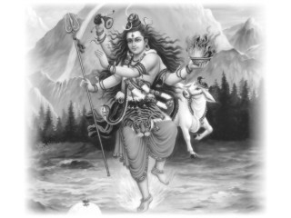 Person horse dog mountain range - a charcoal drawing free wallpaper