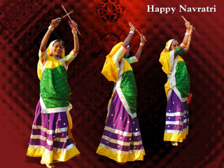 Colorful dresses dancing women sticks - vibrant colour free wallpaper
