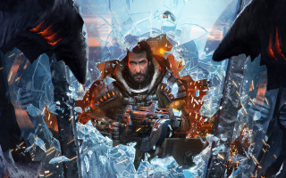 Man gun futuristic ice crystals - aleksi briclot free wallpaper for desktop